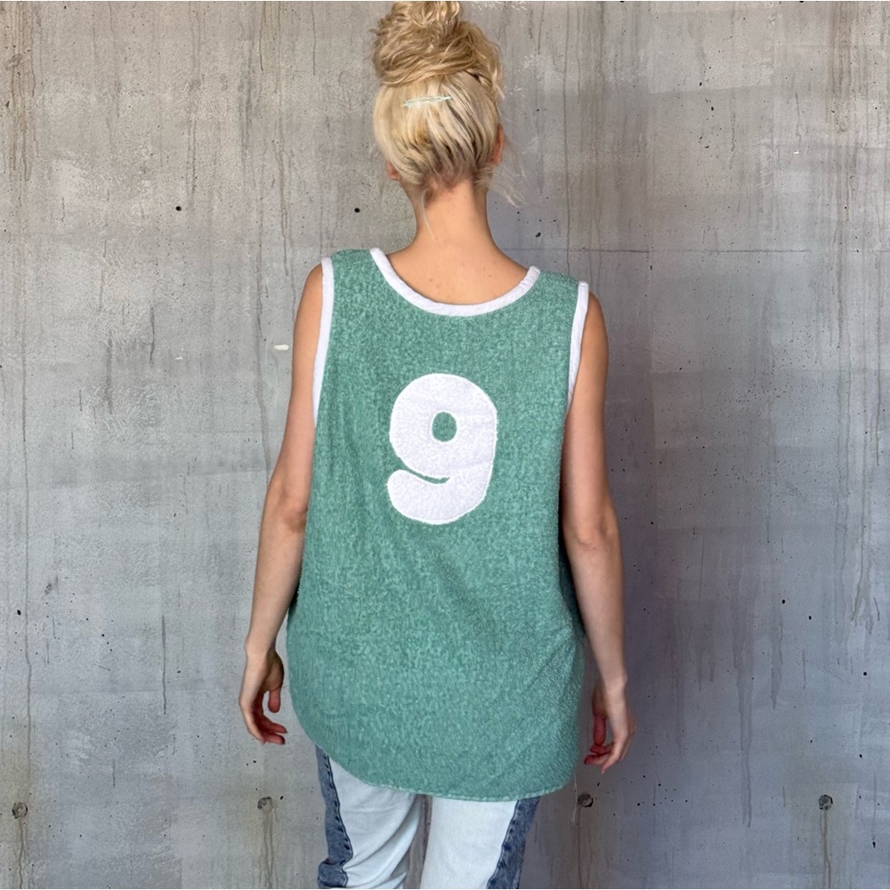 Retro Teal Terrycloth Jersey